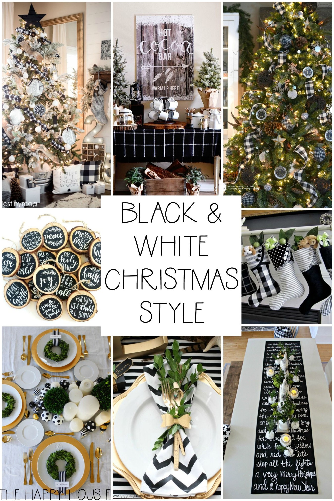 Black & White Christmas Style Series  White christmas trees