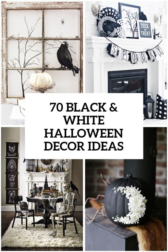 Ideas For Elegant Black And White Halloween Decor  Classy