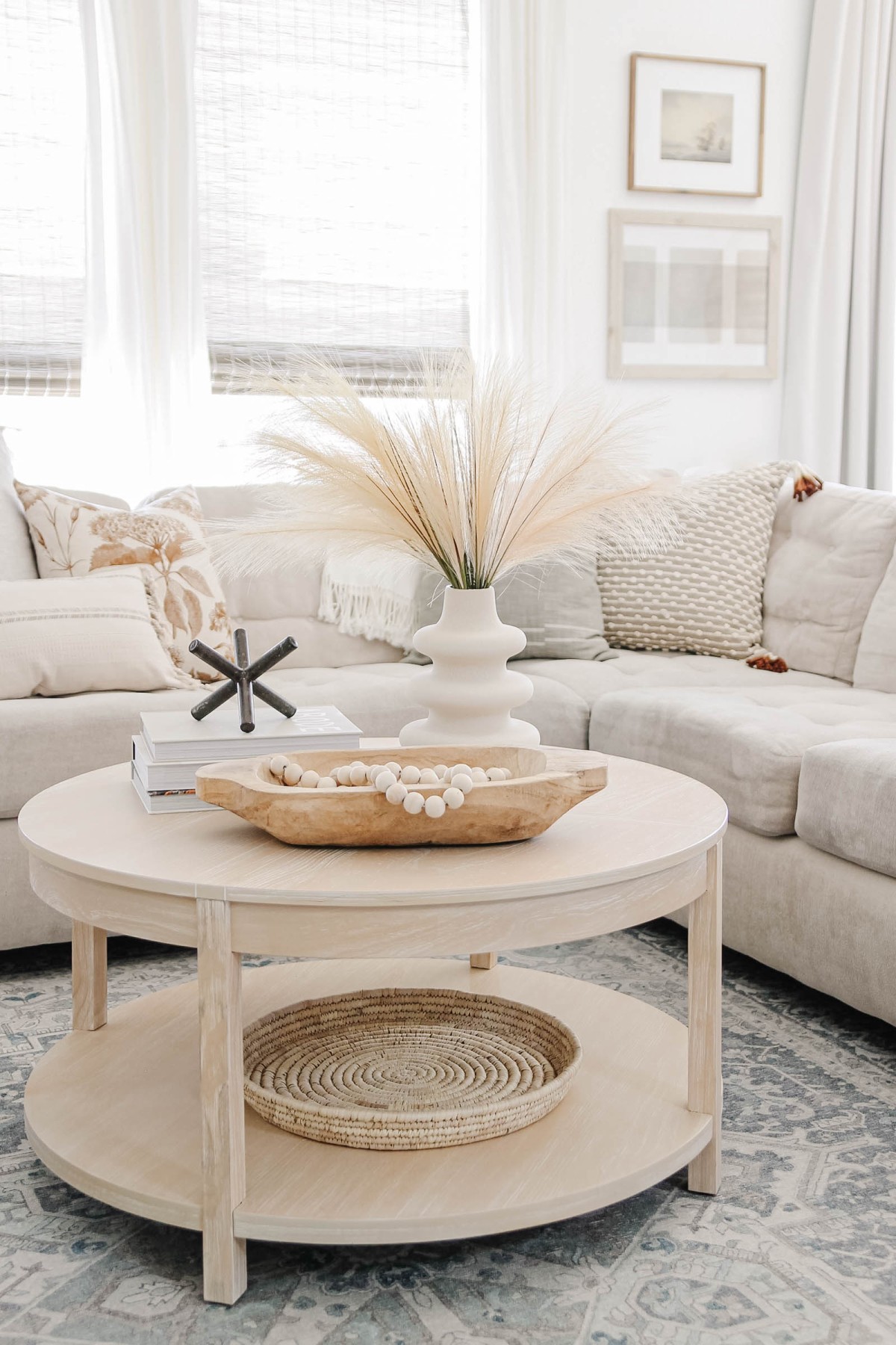 Best Round Coffee Table Styling Ideas for  - Caitlin Marie Design